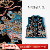 G.宫小妍 新中式 ·麒麟 MNGATA 真丝苏绣盘金新中式 马甲5081550