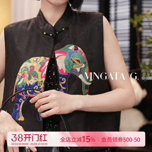 宫小妍【七彩宝象】桑蚕丝夏日新中式中外穿坎肩马甲