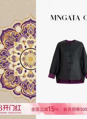 宫小妍【胎羊皮·中古紫夜】早春新中式风外套507157