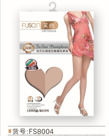 芙尚女超薄款防脫絲性感連褲襪絲襪耐穿襪包芯絲踩腳玖瑰襪業(yè)包郵