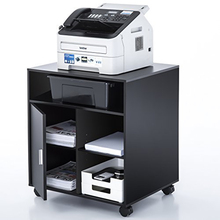 木质打印机柜办公文件储物矮柜边柜带门可移动办公室桌下文件柜