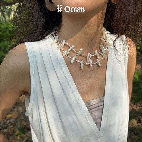 üOcean天然贝壳腰链身体链叠搭