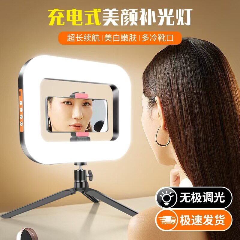 三色调光户外拍摄手持补光灯