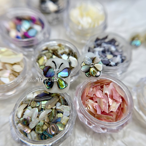 美甲幻彩鲍鱼贝壳片饰品