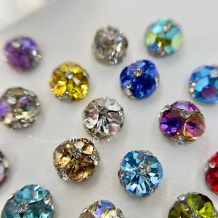 美甲饰品新款爆闪捷克堆钻水晶小钻球手工成品高品质轻奢流行饰品