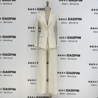 2026春季米白韩系通勤西装套装