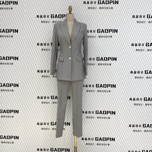 2026春季浅灰色三件套职业工作服