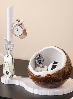 陶瓷椰子收纳摆件乔迁新居礼物