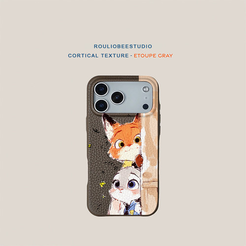 情侣朱迪尼克适用苹果17promax手机壳新款iPhone16pro卡通15华为p70保护套12可爱13小米14皮纹vivo荣耀80oppo