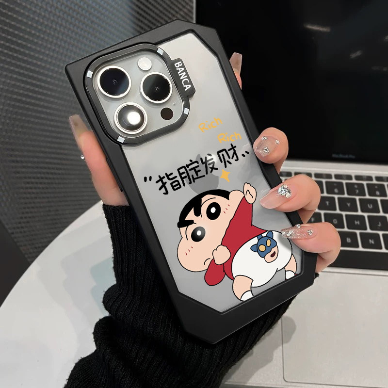 发财小新适用苹果16promax手机壳iphone14pro新款13不规则边框12卡通11保护套15promax防摔15plus透明壳男女