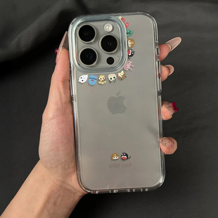 围圈小怪兽适用iPhone16promax手机壳苹果13透明华为mate70pro创意vivox200小米15防摔oppo软壳红米k80荣耀70