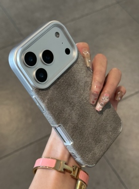 深空灰牛仔纹适用iPhone17promax手机壳15苹果16pro创意13华为mate70小众vivos20小米14防摔oppo荣耀12软壳11