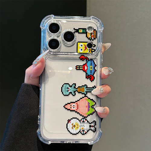 马赛克比奇堡适用iPhone17promax手机壳15苹果16pro华为mate80小米17荣耀500卡通VIVOx300防摔OPPO红米note14