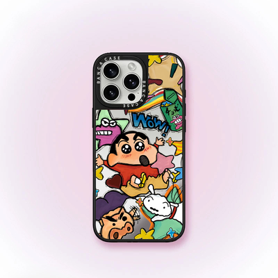 WOW小新适用iPhone16promax新款15pro创意镜面手机壳14Pro防摔13pro保护套12少女心11潮牌15plus可爱16卡通15