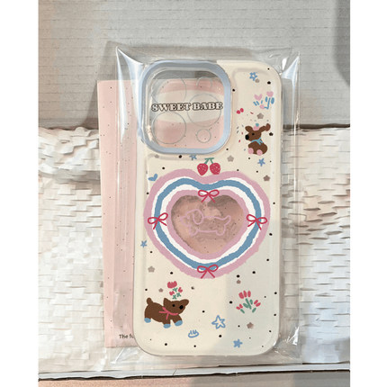 爱心狗狗适用苹果15promax手机壳16/12卡通vivox200透明17红米note14防摔小米13华为p70荣耀300软壳OPPO硅胶