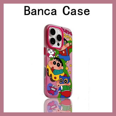 开车超人小新适用苹果16promax手机壳iphone14pro新款13创意卡通12日韩17pro可爱15promax防摔15肤感果冻壳11