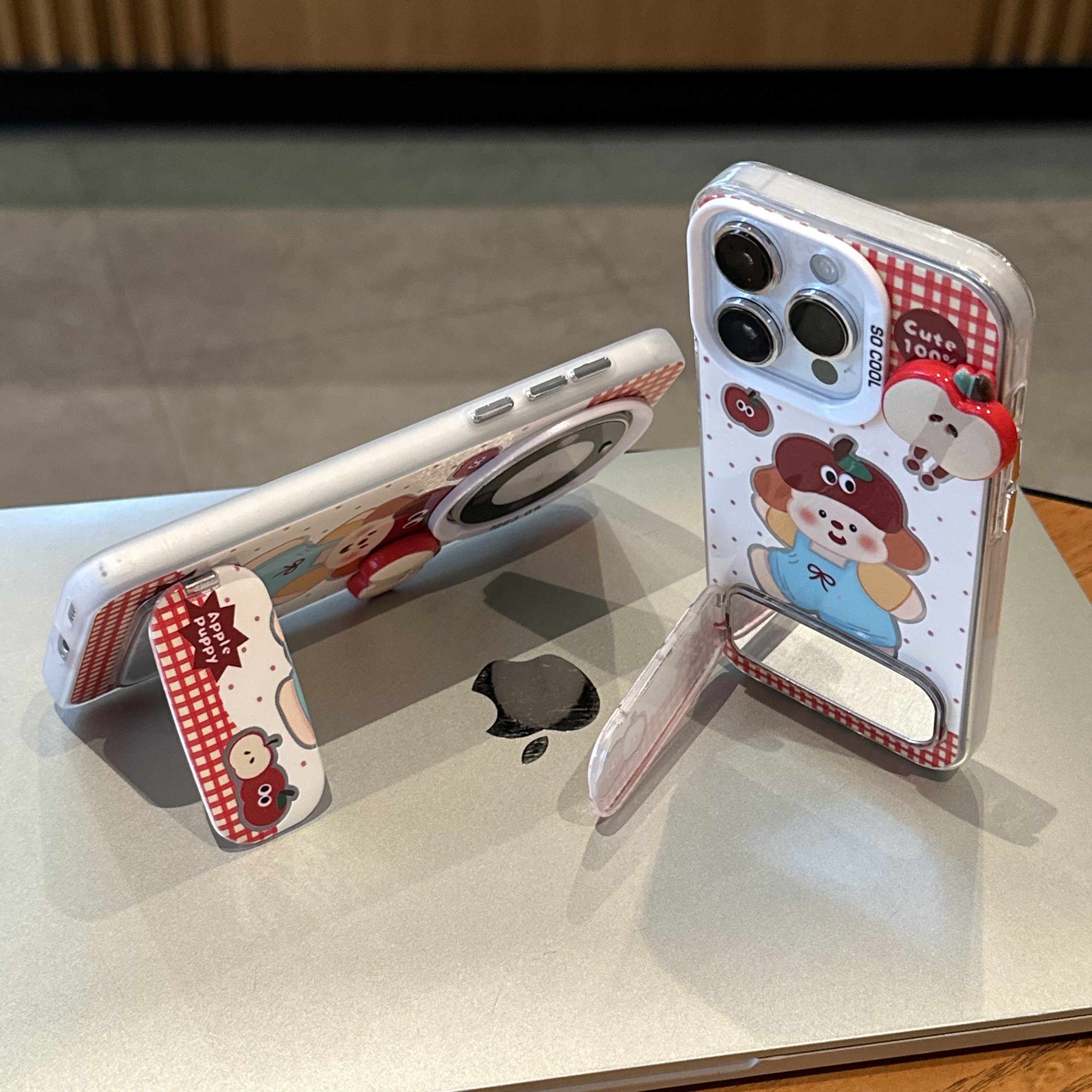 可爱苹果狗适用苹果16promax手机壳iPhone14新款13华为p70荣耀200彩银vivos20小米15oppo卡通12童趣17支架套