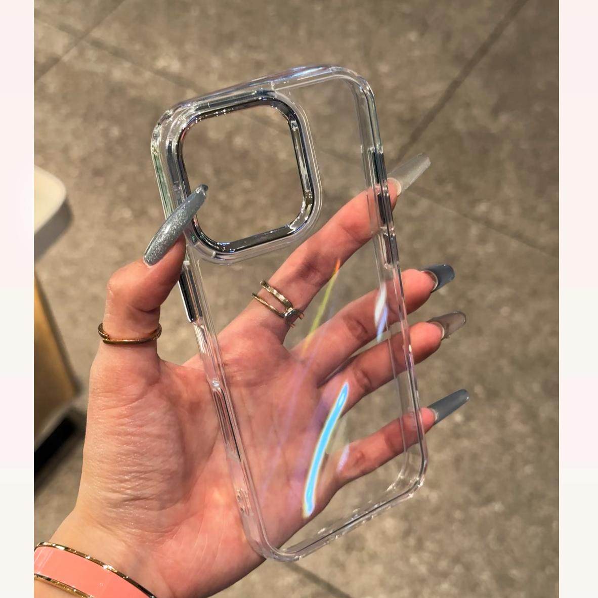 透明金属框适用iPhone17promax手机壳13苹果16pro简约12透明14华为p70潮vivos30红米k80荣耀oppofindx8小米15