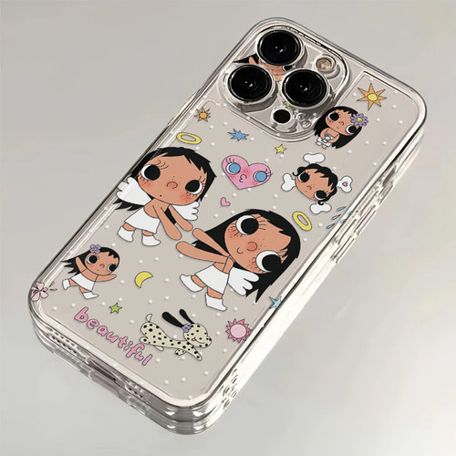 天使爱心小玉适用IPhone17promax手机壳15苹果16透明14华为p80童趣vivos30小米17防摔oppo软壳红米k90荣耀500