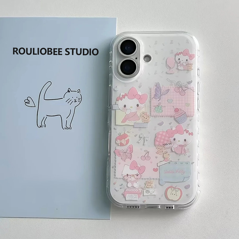 凯蒂猫日常适用iPhone16pro手机壳13苹果15promax可爱12女华为p70新款卡通vivoIQOOz9x小米14红米k80荣耀oppo