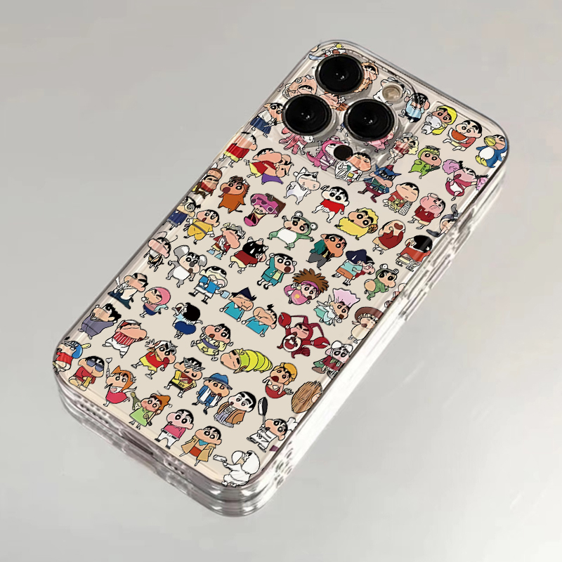 满屏蜡笔小新适用iPhone16promax手机壳14苹果15华为mate70创意vivox200小米15防摔oppo软壳红米k80荣耀300女