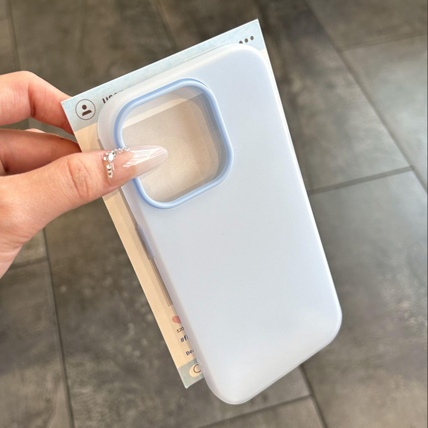 简约果冻蓝适用苹果16promax手机壳iphone14pro新款13高级感12多色11保护套15promax全包防摔硅胶xr软壳xsmax