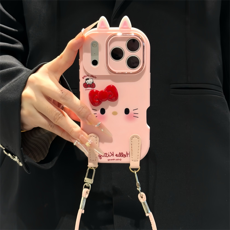 kt表情适用苹果17promax手机壳iphone16pro可爱13华为p70新款12挂绳vivox200小米15红米note14荣耀300套oppo