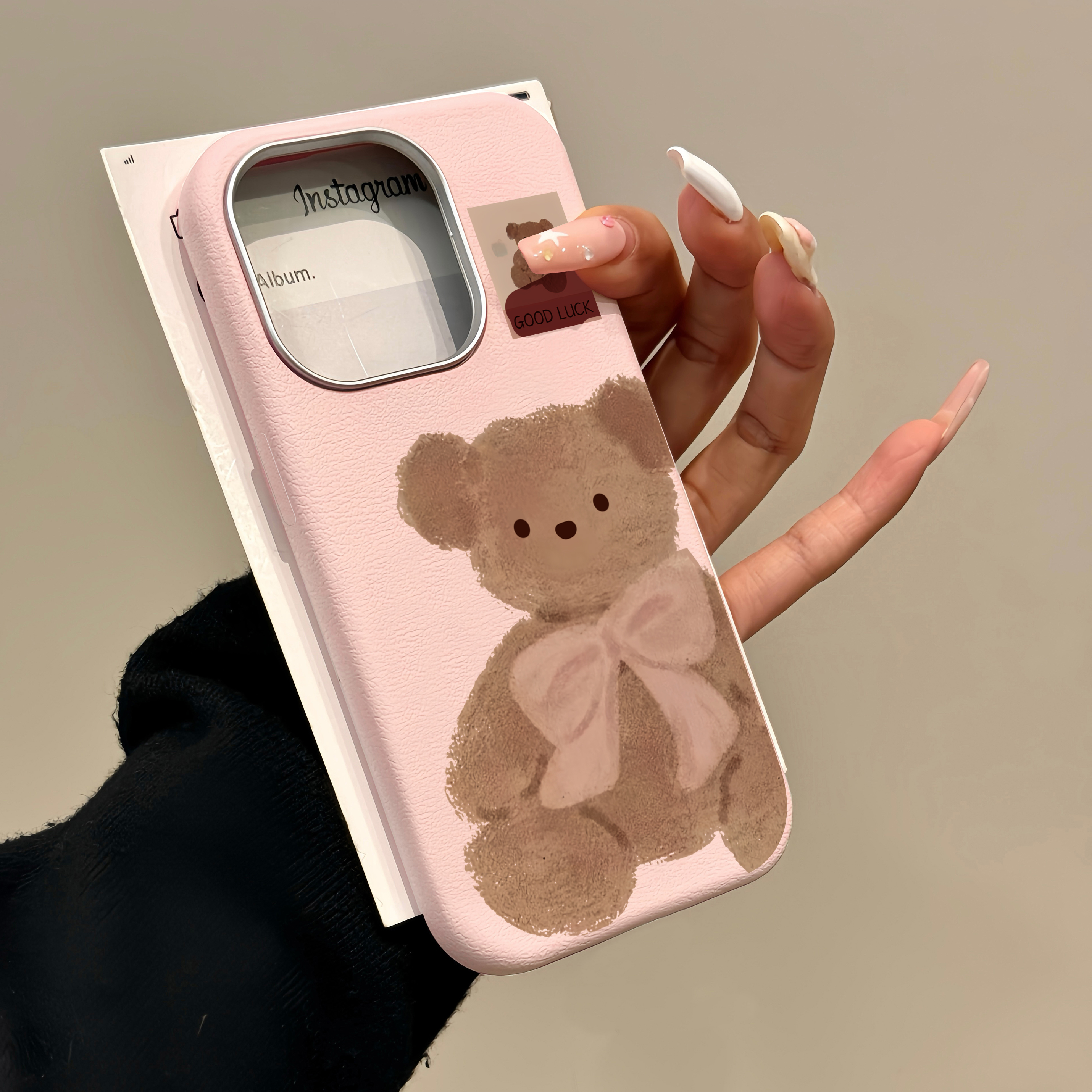 韩系可爱小熊手机壳少女心防摔