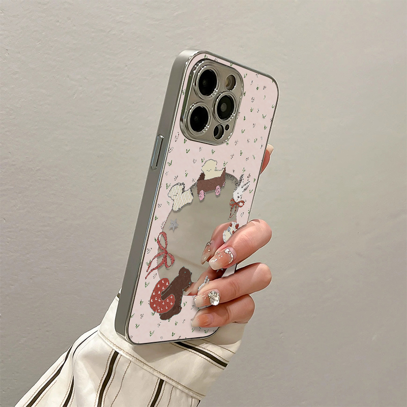 趣味动物适用iPhone16pro手机壳13苹果15promax可爱12女11华为mate60新款p70镜面vivo小米14红米k70荣耀oppo
