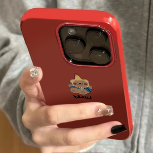 幸运小熊适用苹果16promax手机壳iphone14pro新款 13简约12可爱11保护套15promax全包防摔x硅胶xr软壳xsmax女