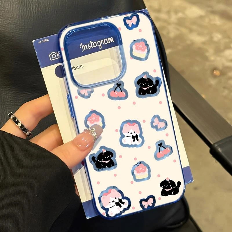 镂空小动物适用苹果16手机壳少女心iphone15promax网红新款13pro防摔12硅胶14pro冰透蓝11可爱女13全包超薄套