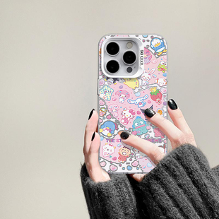 库洛米大集结适用苹果16promax手机壳iPhone15新款13华为mate60/p70荣耀彩银Reno12保护套vivos19小米14oppo