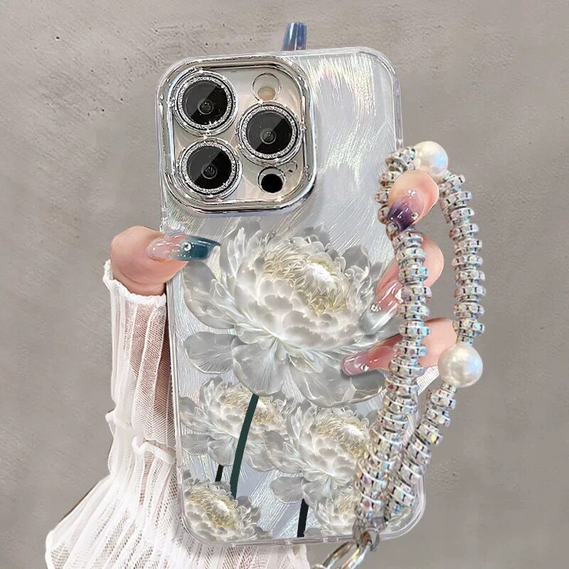 苹果系列彼岸花手链手机壳防摔