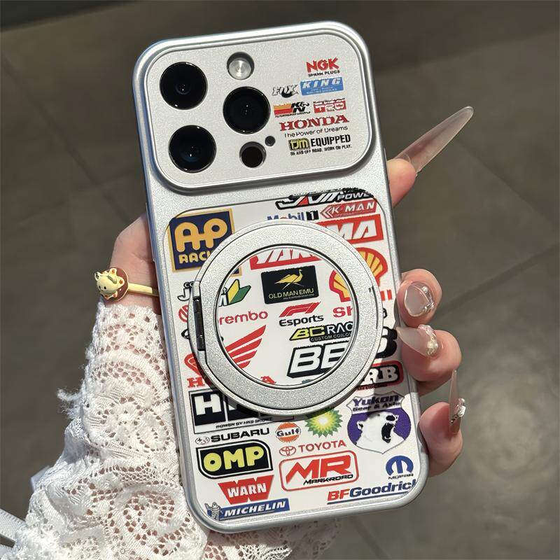 汽车车标适用iPhone16promax手机壳13苹果15华为p80个性VIVOPPOreno14小米17promax旋转支架12红米k90荣耀500