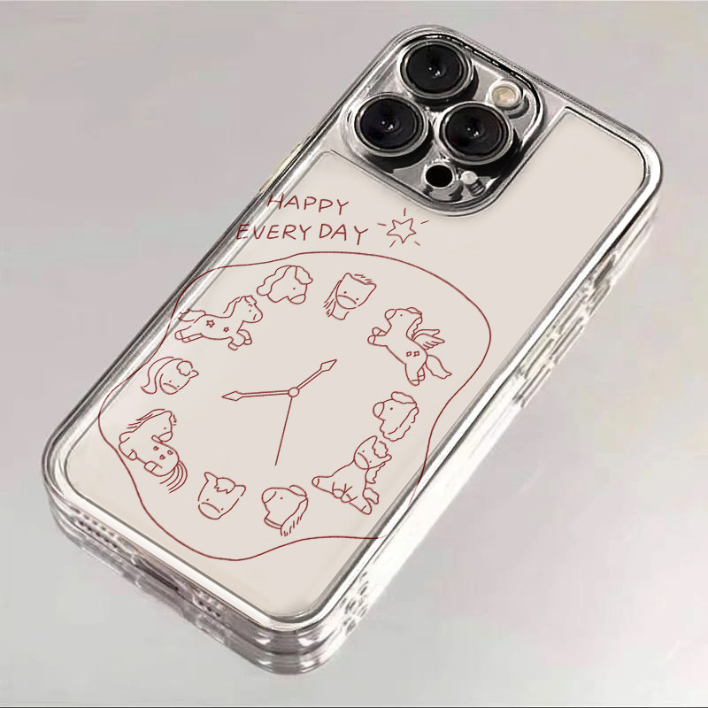 时钟小马适用iphone16promax手机壳15苹果17透明14华为mate70pro创意vivo小米17pro全包oppo红米k80荣耀300壳,3C数码配件,手机保护套/壳,淘宝优惠券,粉丝福利购,淘宝优惠卷