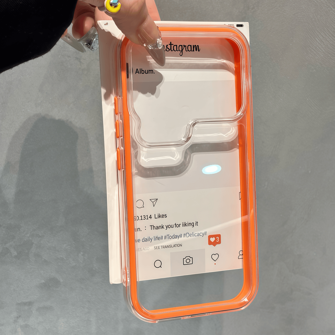 简约橙色二合一适用小米17pro华为p70荣耀400保护套vivoppo苹果16promax手机壳iPhone15pro新款14透明13时尚