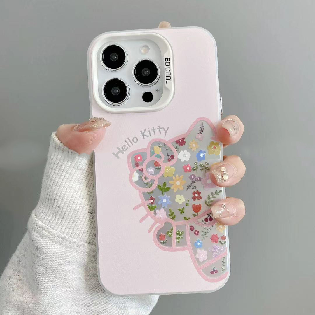 花花kitty适用苹果16promax手机壳iPhone14新款13华为p70荣耀200彩银vivos20小米15oppo潮12卡通11红米note14