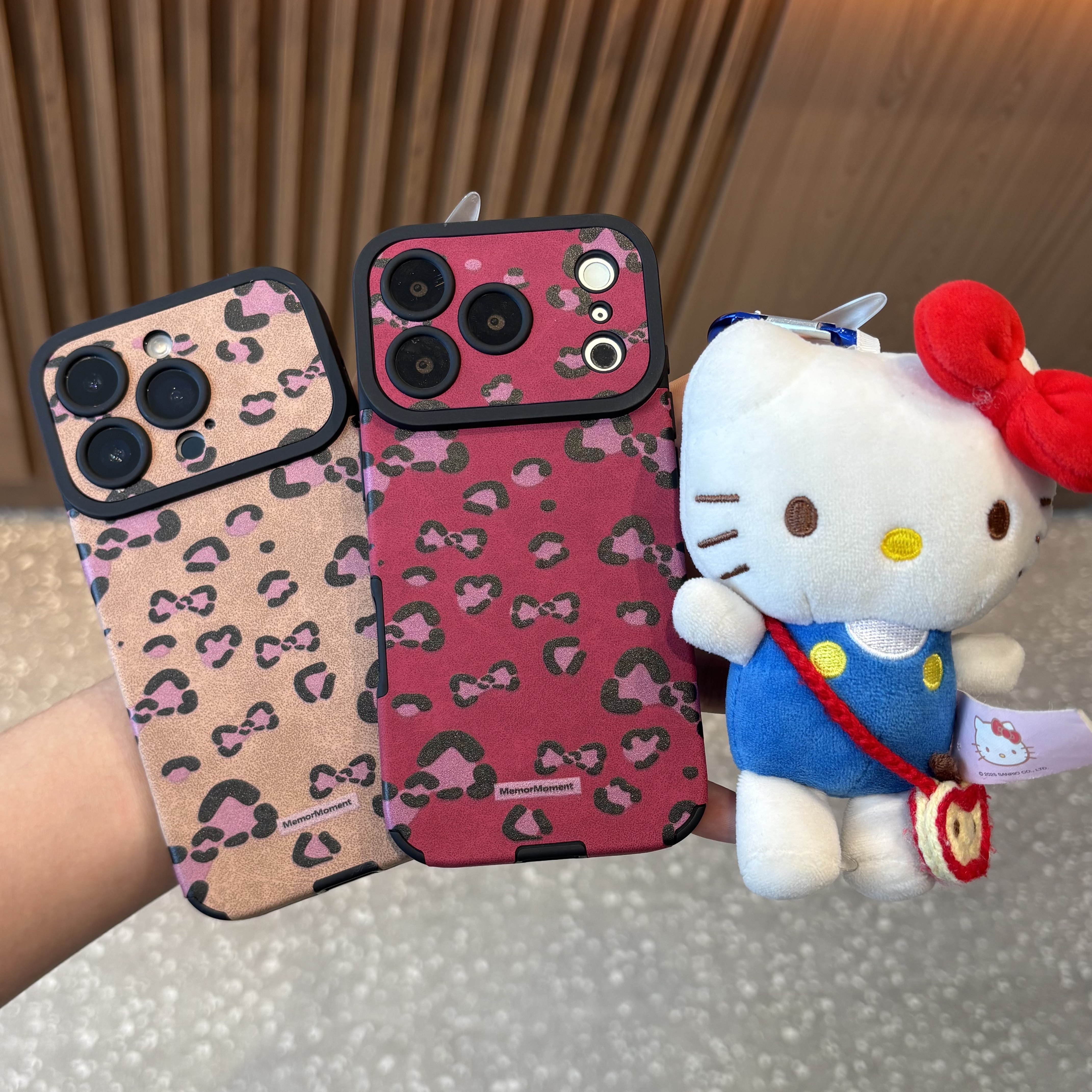 粉豹纹蝴蝶结适用iPhone16ProMax苹果17手机壳18华为pura80小米17荣耀90勃艮第酒红OPPOfindx9红米k80VIVOs50