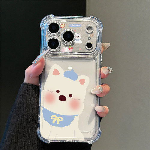 蓝帽子西高地适用iPhone18promax手机壳16苹果17pro华为mate80小米17荣耀500卡通VIVOx300防摔OPPO红米note14