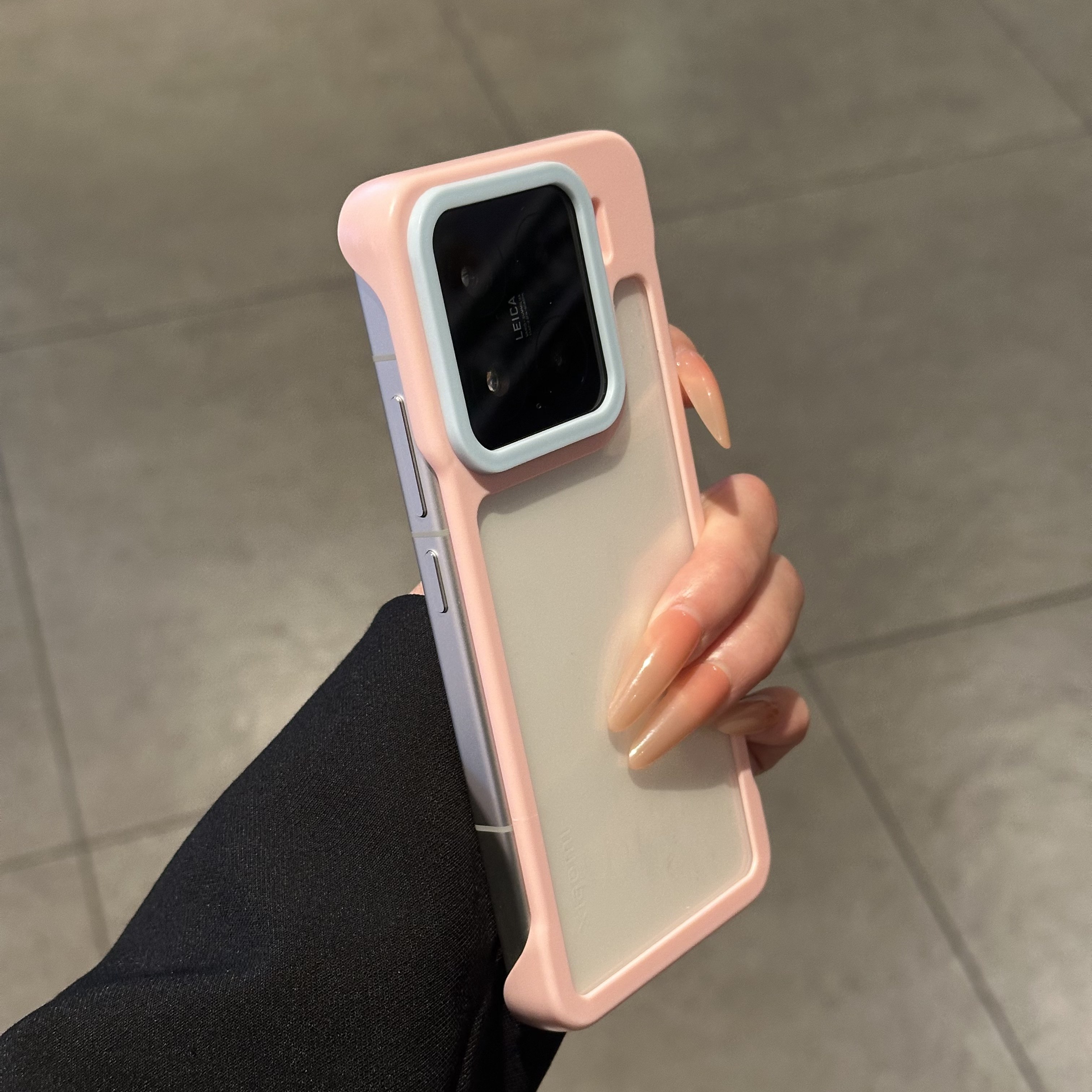 撞色无边框适用苹果17promax手机壳iphone16pro透明13华为mate70新款14pro时尚vivox200小米15荣耀oppo潮流壳