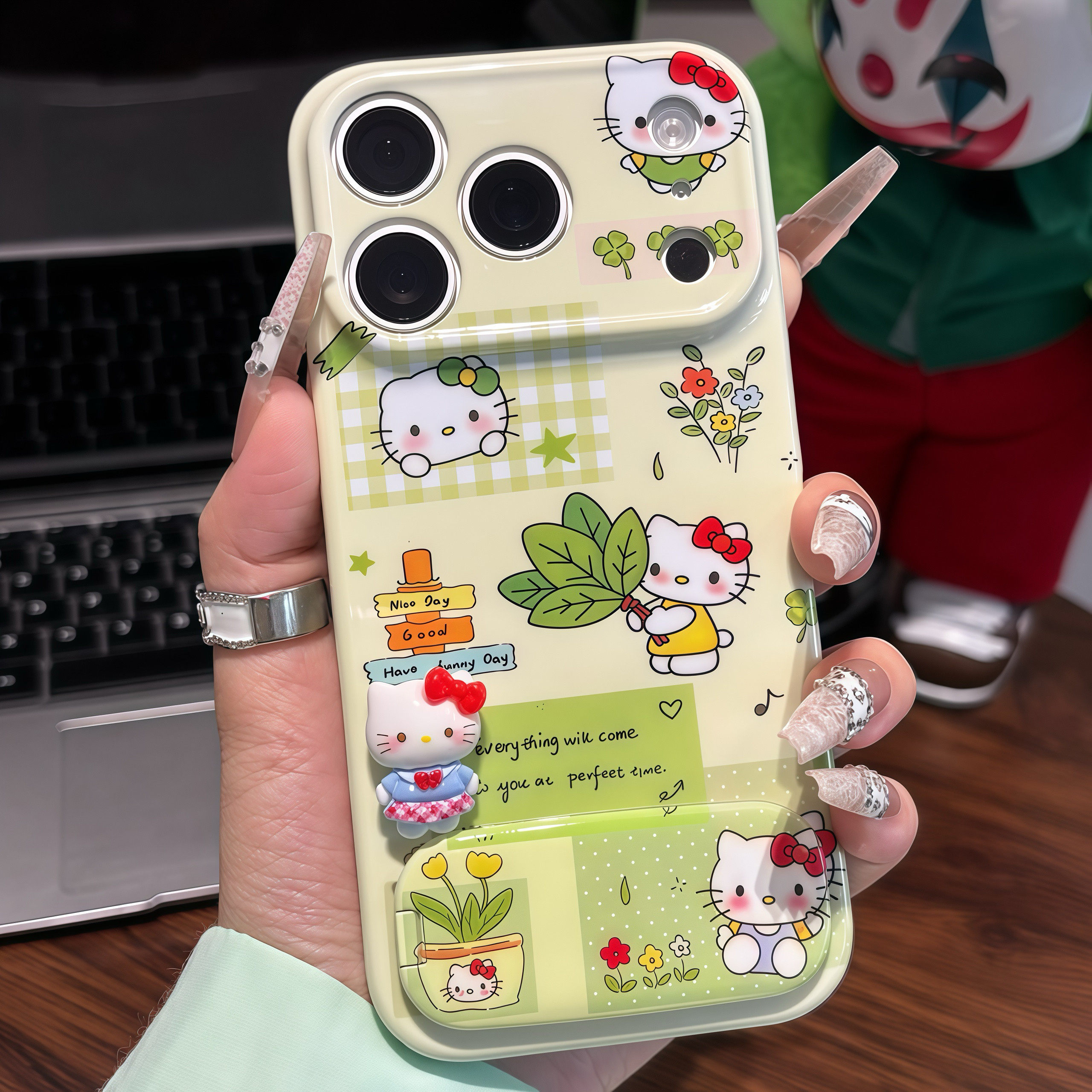 柚子叶猫咪适用iPhone16promax手机壳苹果13菲林15华为p80少女vivos30小米17pro支架opporeno14红米k90荣耀硬