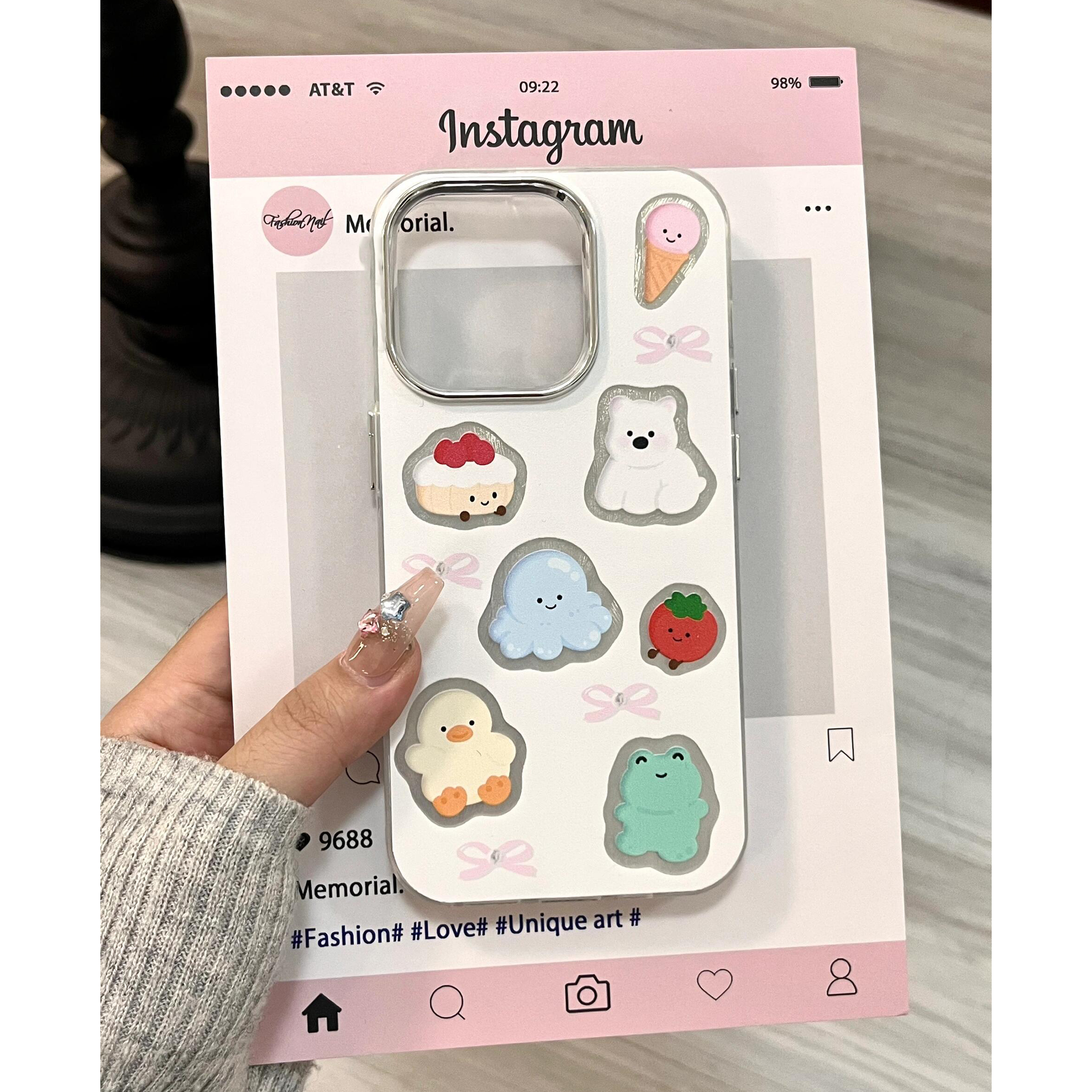 童趣感小动物适用苹果15promax手机壳iphone14pro新款13可爱12小众11羽纱保护套16p防摔x硅胶xr全包xsmax镂空