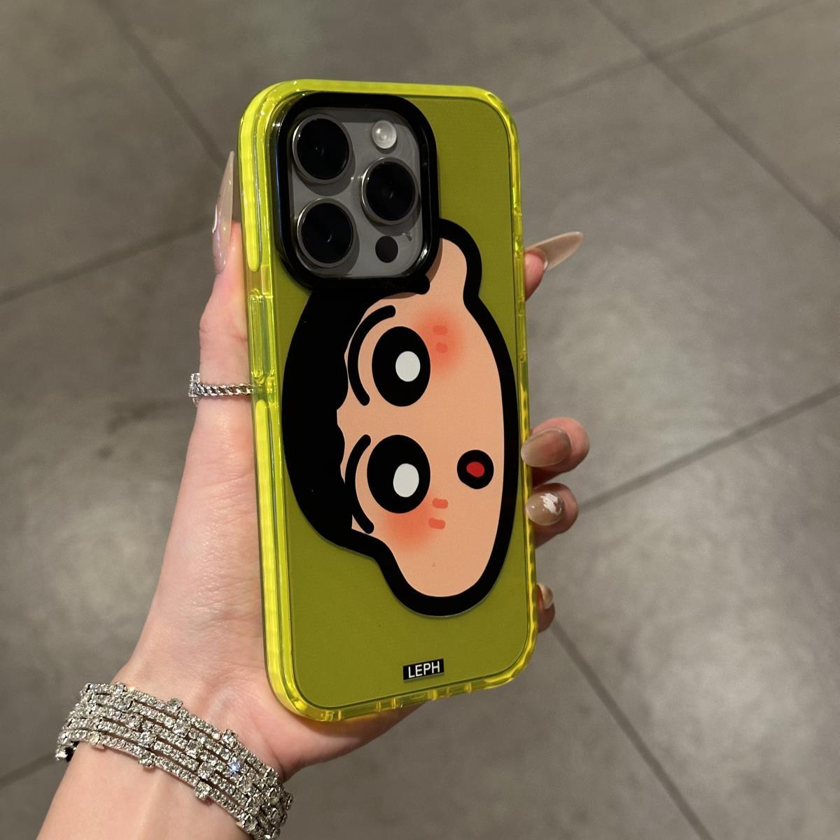 可爱小新头像适用苹果16promax手机壳iphone14pro新款13三合一12可爱11保护套15promax全包防摔x硅胶xr软壳xs