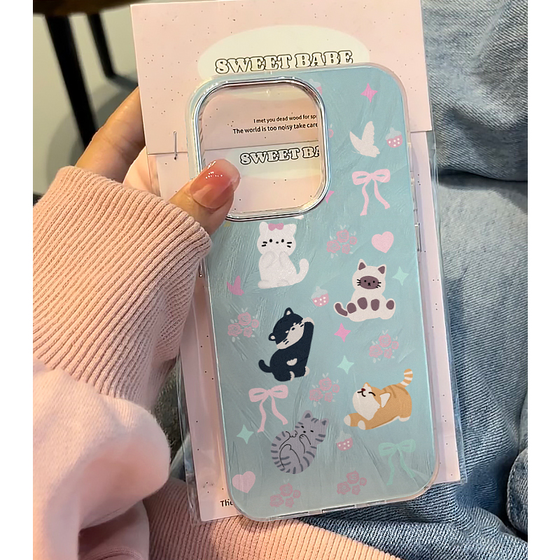 猫咪合集适用苹果15promax手机壳iphone13新款荣耀90可爱oppo羽纱华为mate60pro保护套vivo小米14红米note13