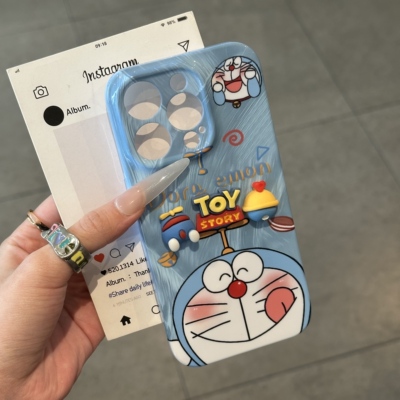 趣味可爱卡通全包菲林手机壳
