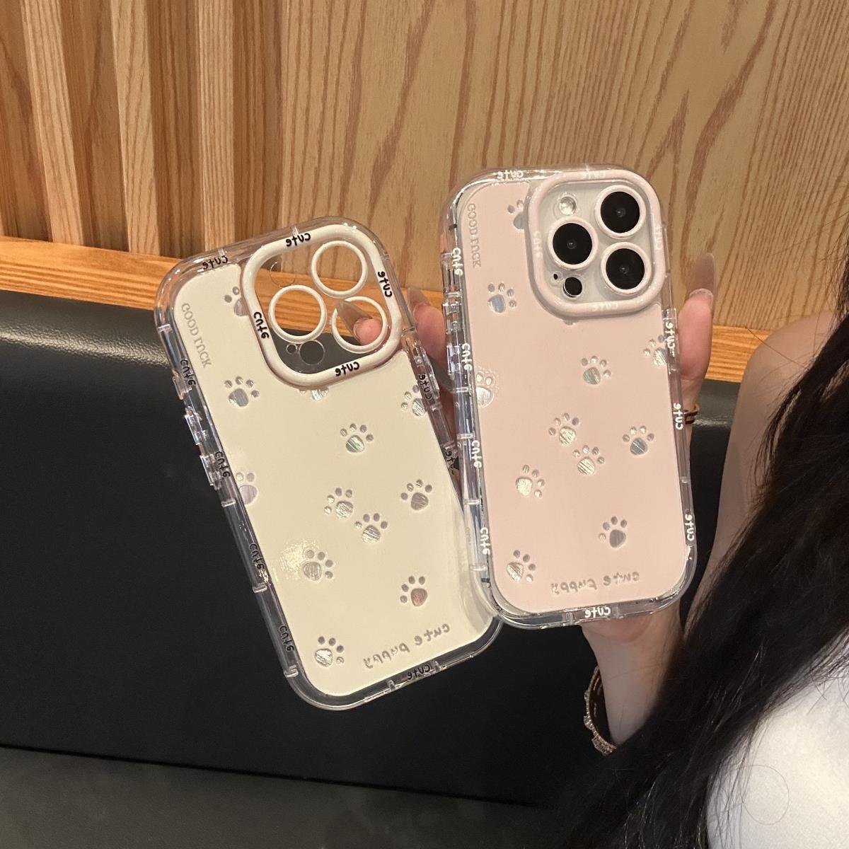 可爱小爪子适用iPhone16pro手机壳13苹果15promax卡通12女11华为mate60新款p70套vivo小米14红米k70荣耀oppo