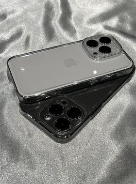简约太空壳适用苹果16promax手机壳iphone15新17/mate60极简14红米note13防摔k80小米华为p70透明vivoppo荣耀