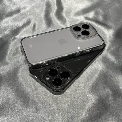 简约太空壳适用苹果16promax手机壳iphone15新17/mate60极简14红米note13防摔k80小米华为p70透明vivoppo荣耀
