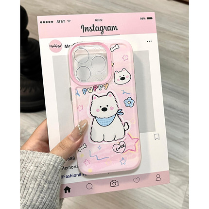 可爱西高地适用苹果15promax手机壳iphone12/11女mate60透明红米note13防摔小米14华为pura70荣耀软壳vivoppo