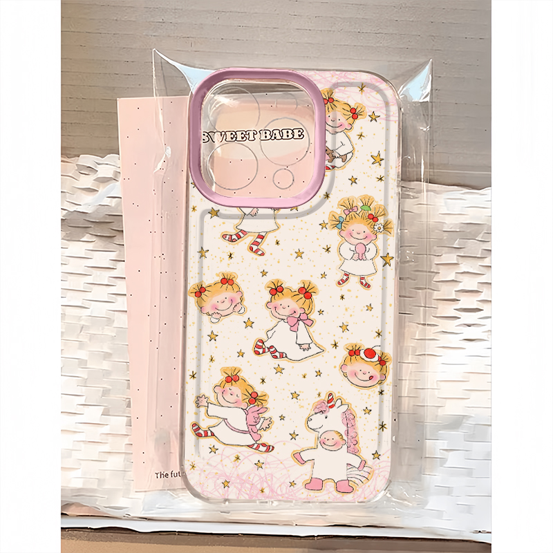 coco酱女孩适用苹果16promax手机壳iphone15新款mate60透明14红米note13防摔k70小米华为软壳vivoppo荣耀200